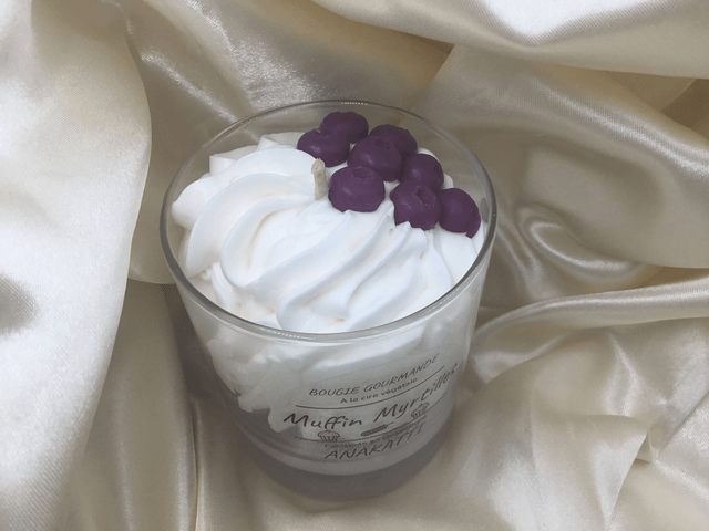 Bougie gourmande "Muffin Myrtille"