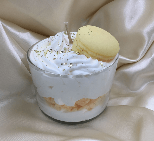 Bougie gourmande "Macaron Vanille"  