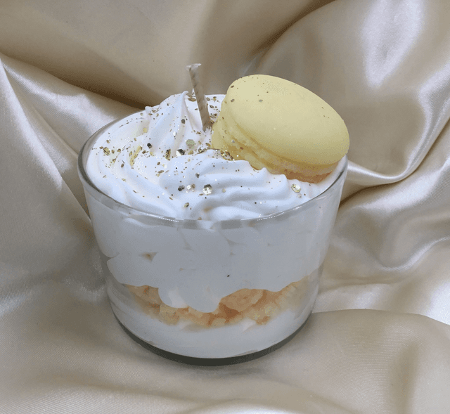 Bougie gourmande &quot;Macaron Vanille&quot;  
